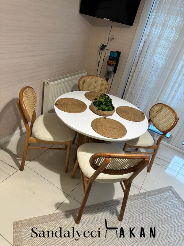 Bambu Ağaç Sandalye Takımı